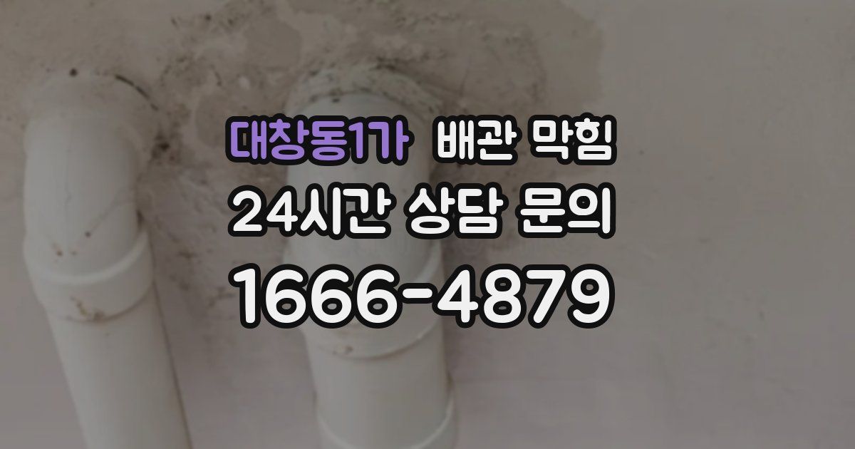 대창동1가 배관 막힘