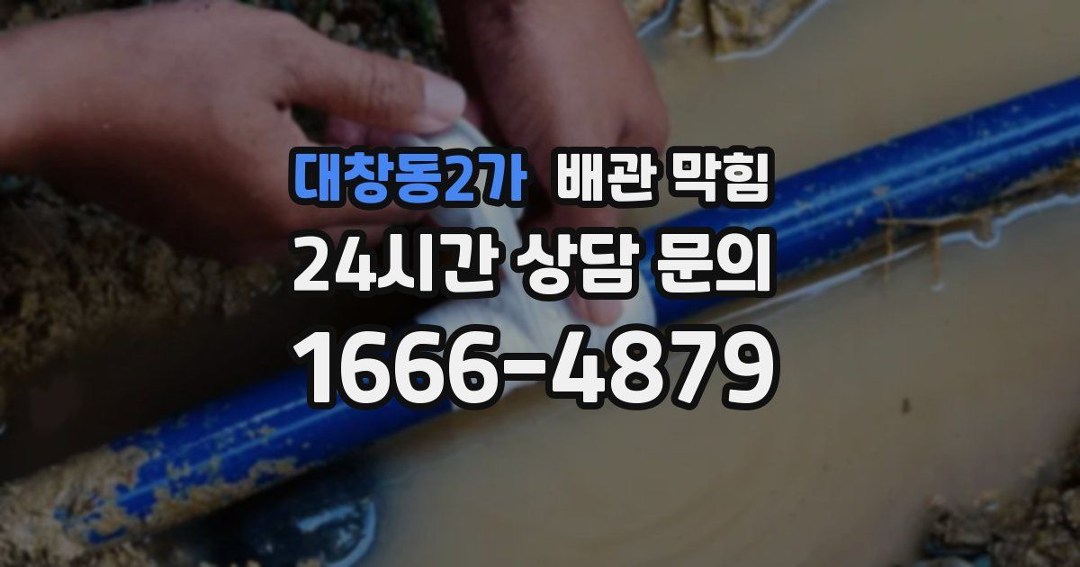 대창동2가 배관 막힘