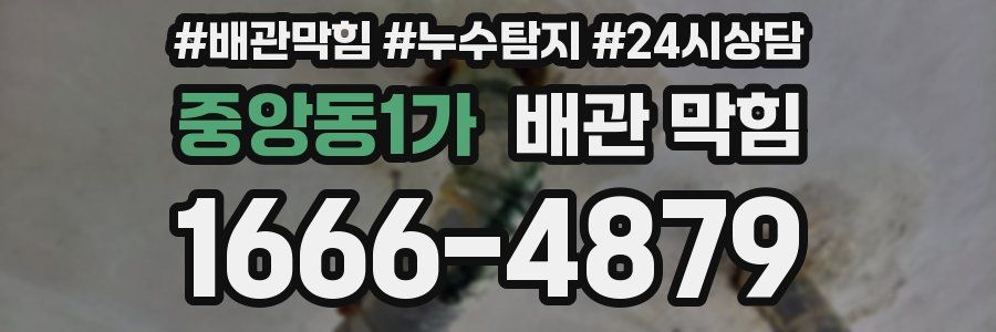 중앙동1가 배관 막힘