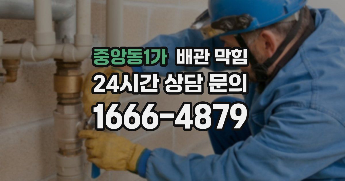 중앙동1가 배관 막힘