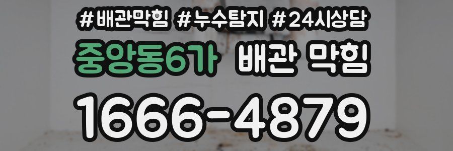 중앙동6가 배관 막힘