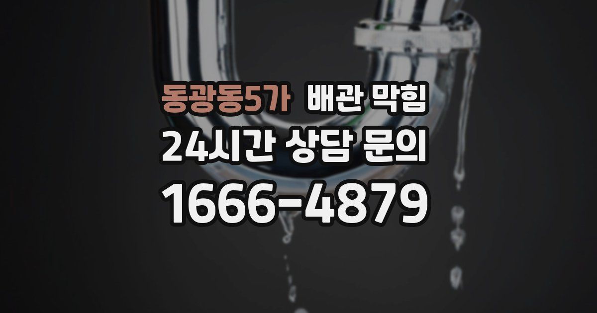 동광동5가 배관 막힘