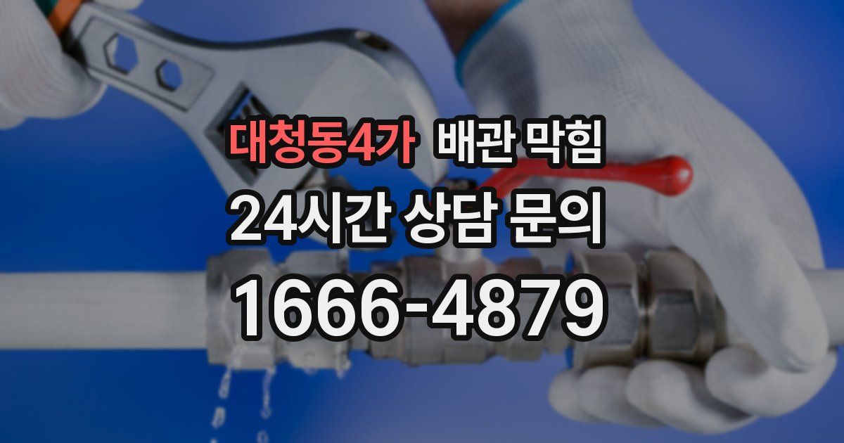 대청동4가 배관 막힘
