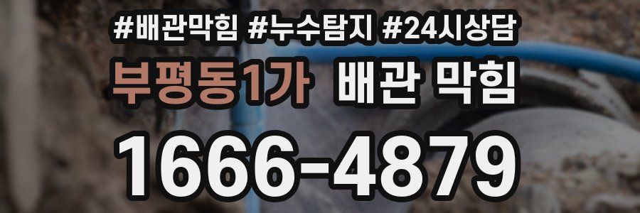 부평동1가 배관 막힘