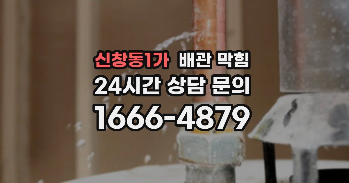 신창동1가 배관 막힘