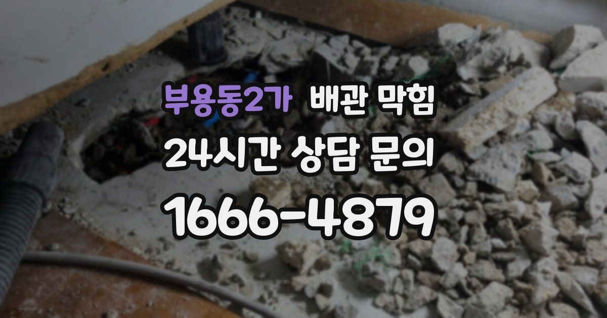 부용동2가 배관 막힘