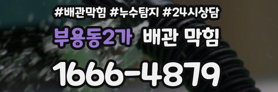 부용동2가 배관 막힘
