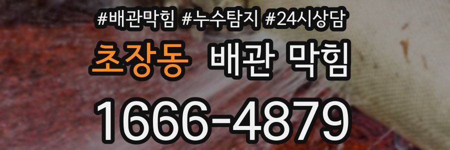 초장동 배관 막힘