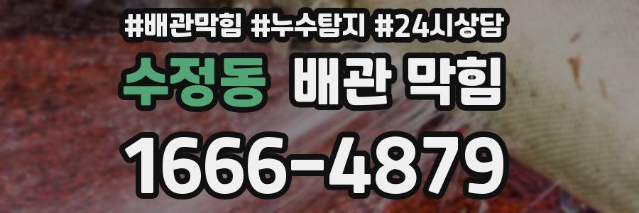 수정동 배관 막힘