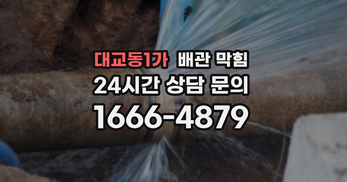 대교동1가 배관 막힘