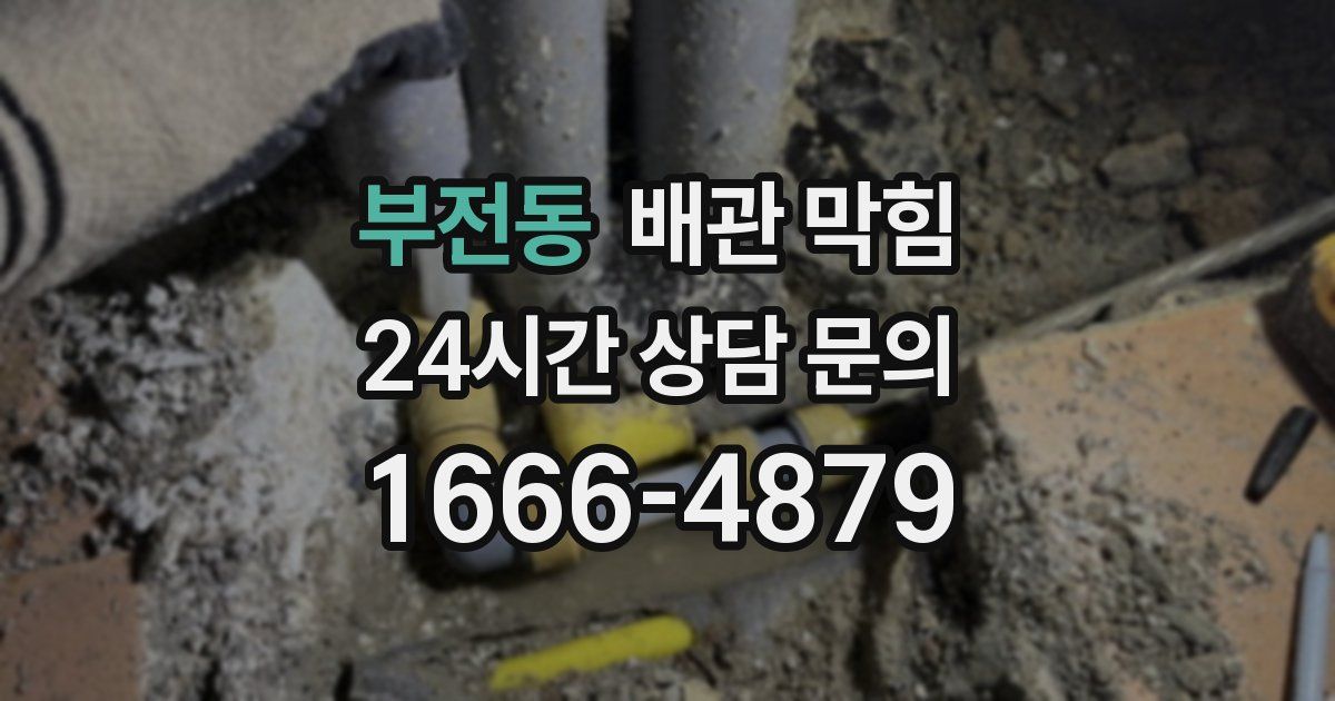 부전동 배관 막힘