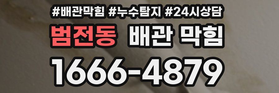 범전동 배관 막힘