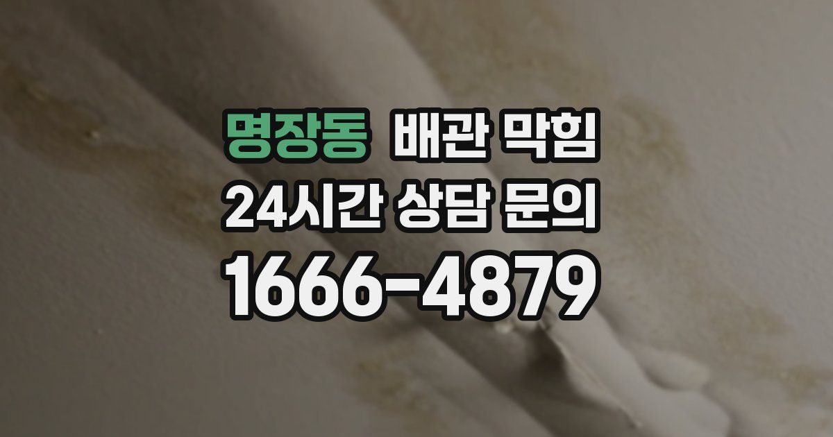 명장동 배관 막힘