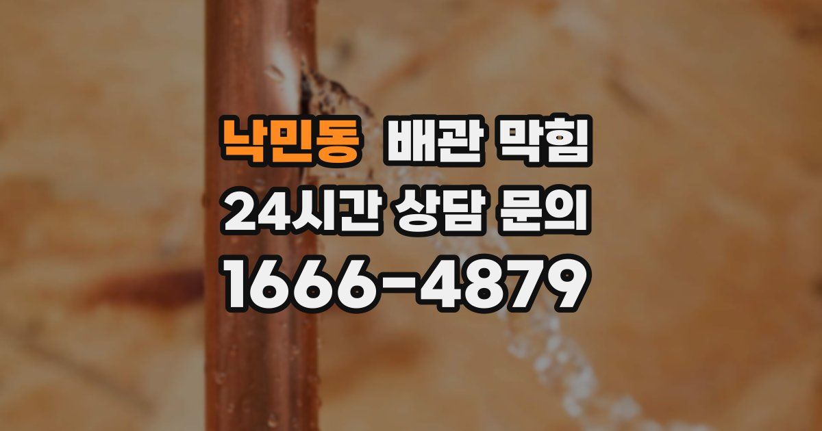 낙민동 배관 막힘
