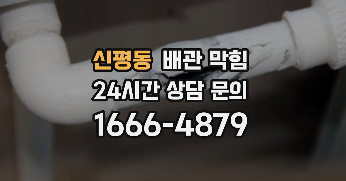 신평동 배관 막힘