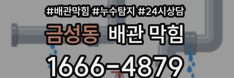 금성동 배관 막힘