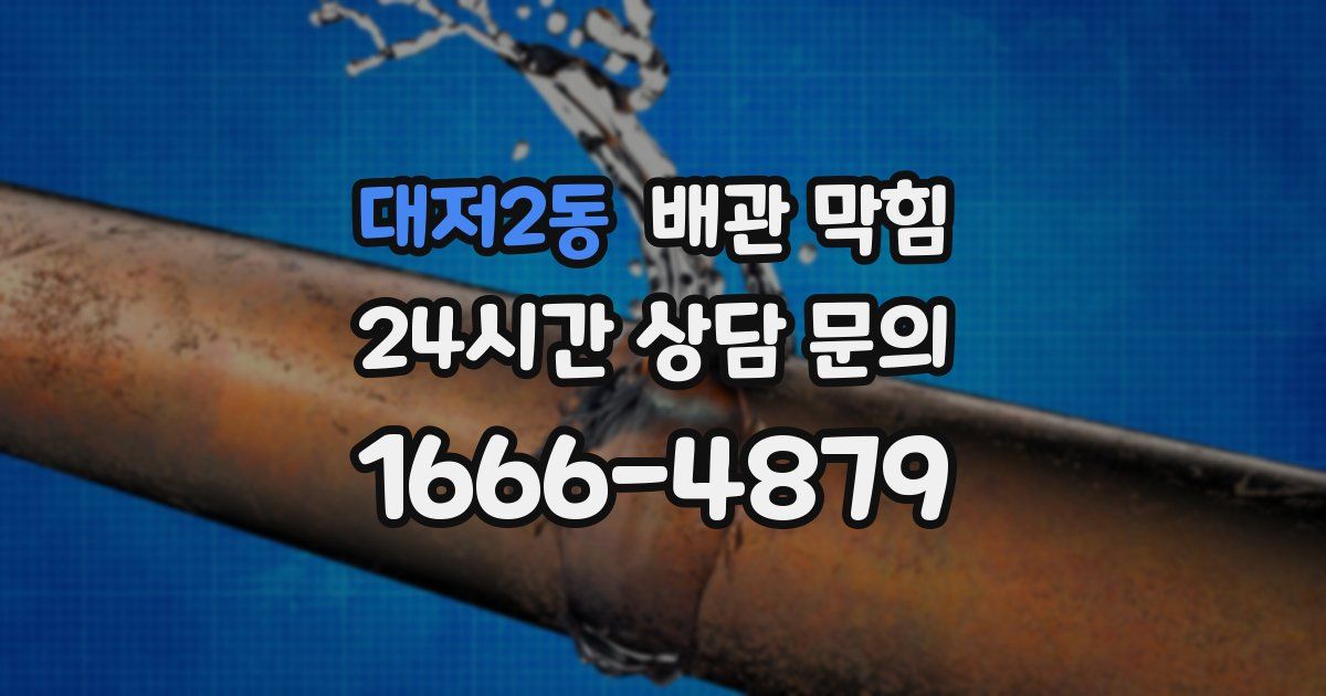 대저2동 배관 막힘