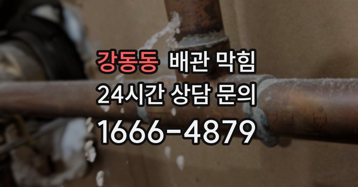 강동동 배관 막힘