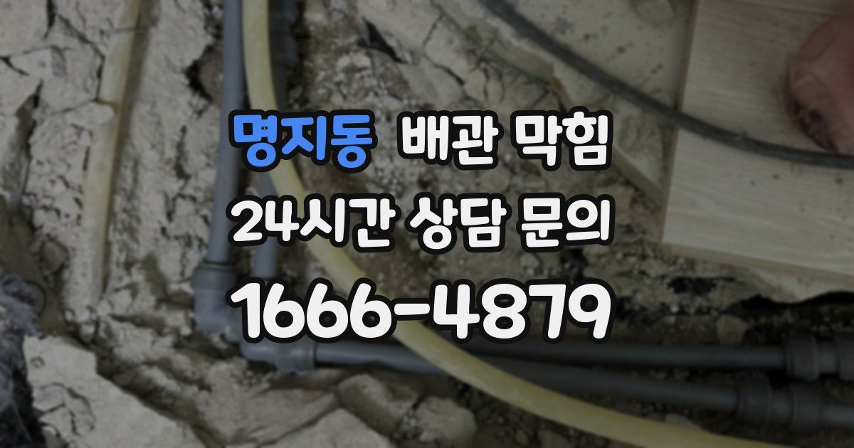 명지동 배관 막힘