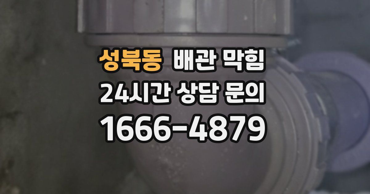 성북동 배관 막힘