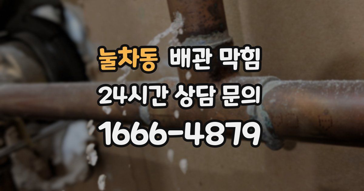 눌차동 배관 막힘