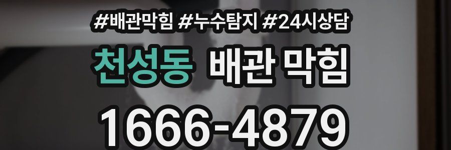 천성동 배관 막힘