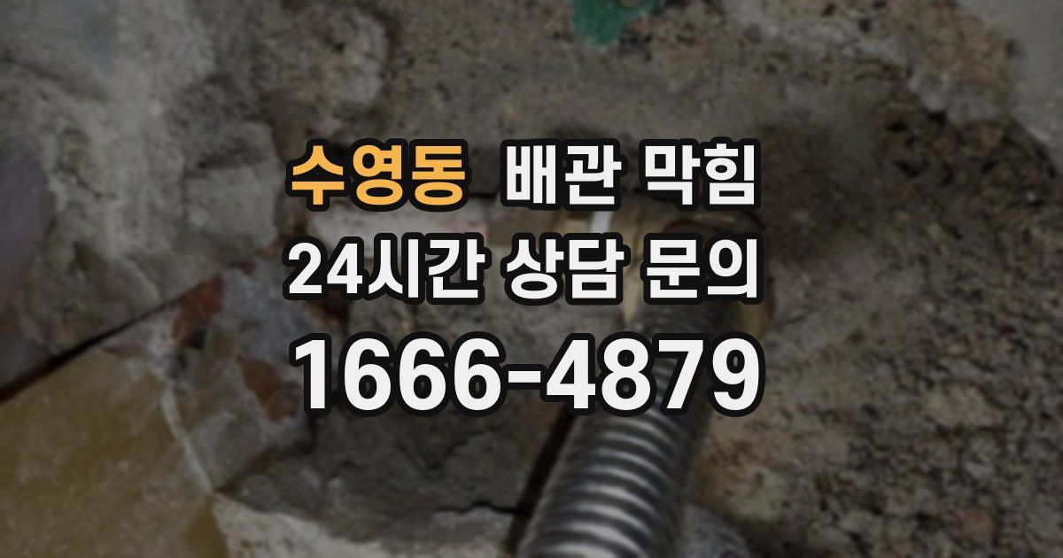 수영동 배관 막힘