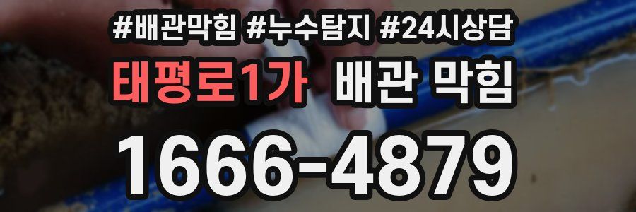 태평로1가 배관 막힘
