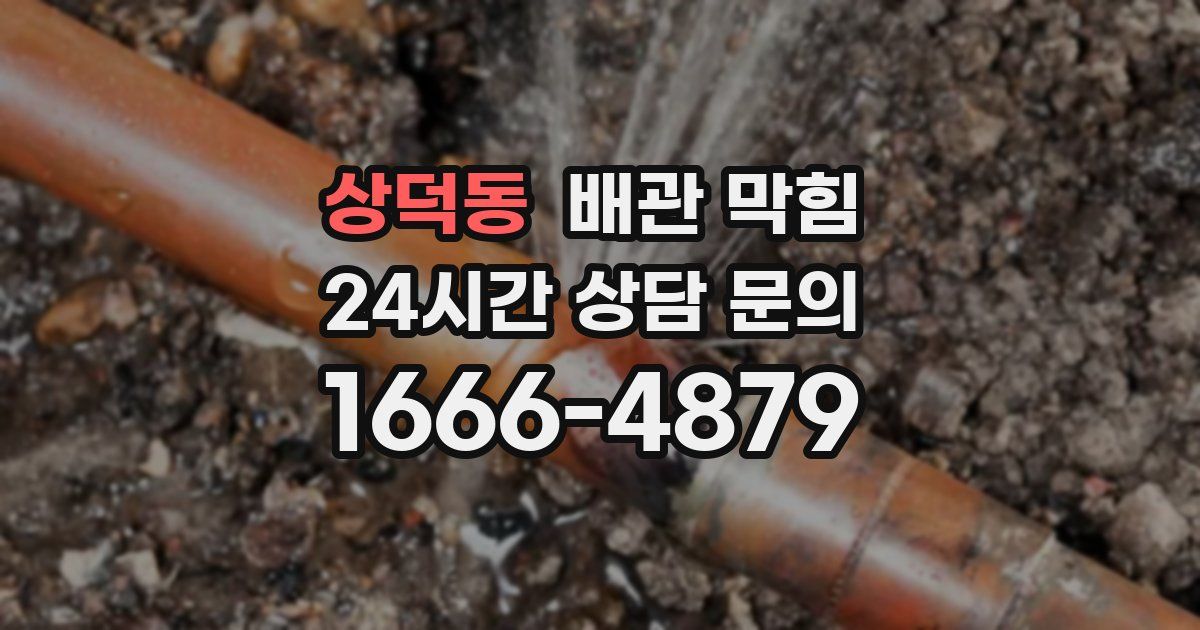 상덕동 배관 막힘