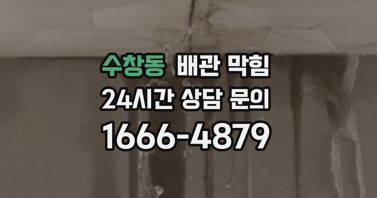 수창동 배관 막힘