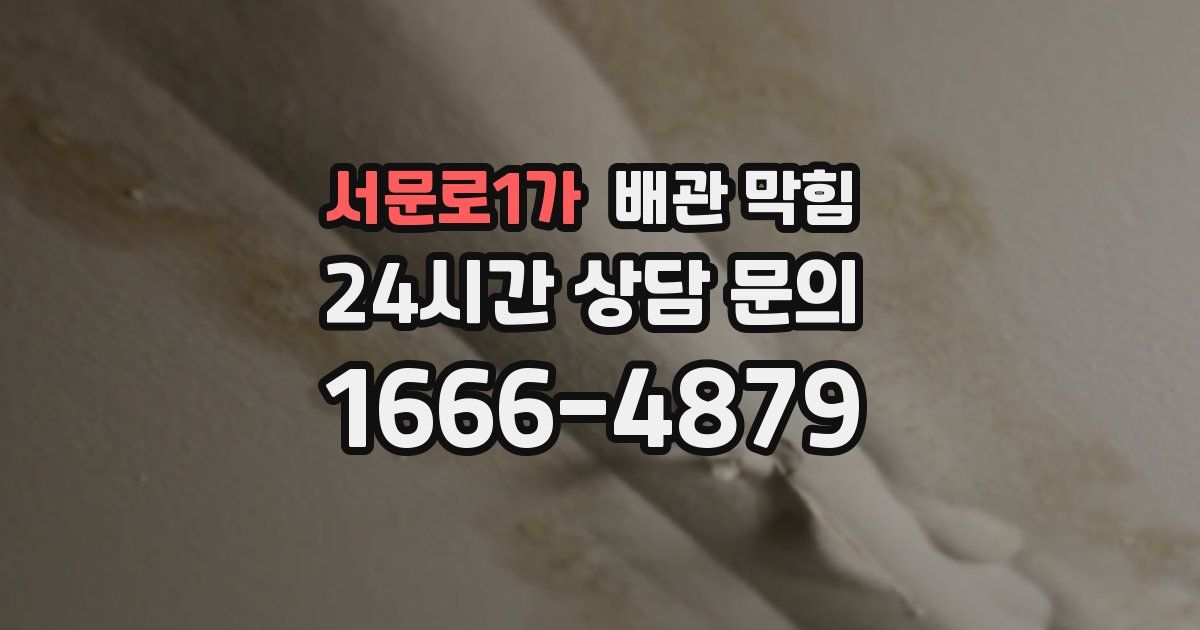 서문로1가 배관 막힘