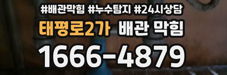 태평로2가 배관 막힘