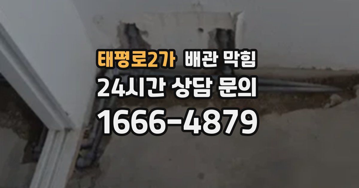 태평로2가 배관 막힘
