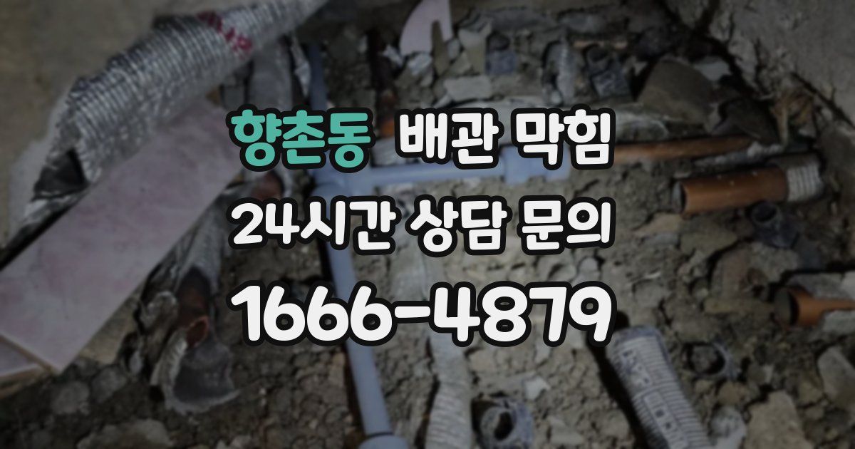 향촌동 배관 막힘