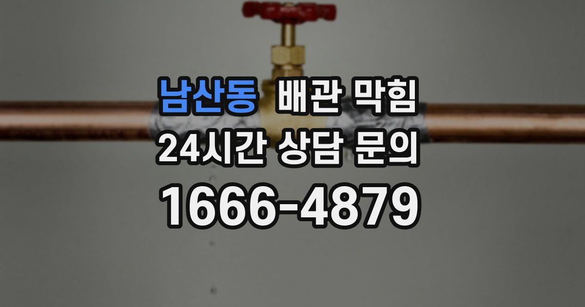 남산동 배관 막힘