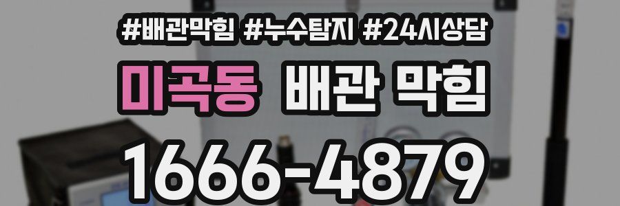 미곡동 배관 막힘