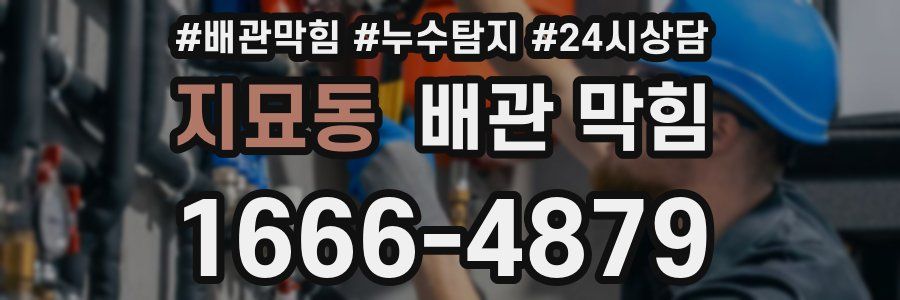 지묘동 배관 막힘