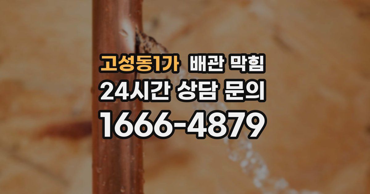 고성동1가 배관 막힘