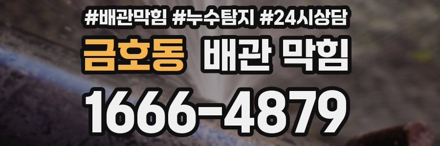 금호동 배관 막힘