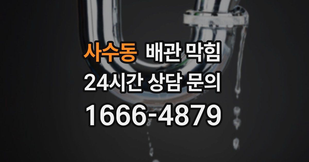 사수동 배관 막힘