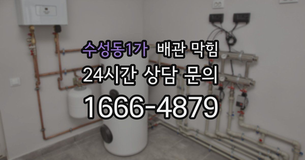 수성동1가 배관 막힘