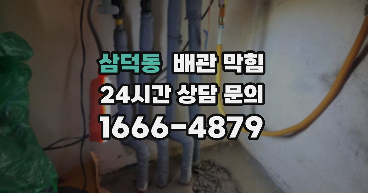 삼덕동 배관 막힘