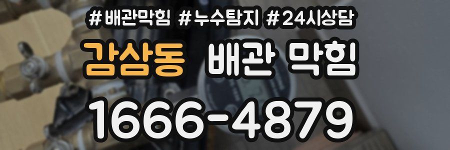 감삼동 배관 막힘