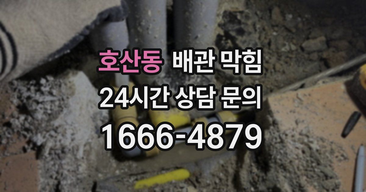 호산동 배관 막힘