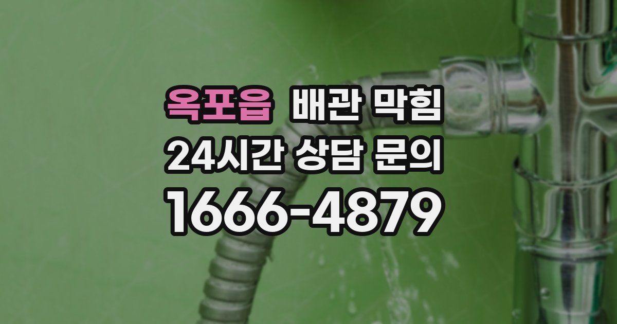 옥포읍 배관 막힘