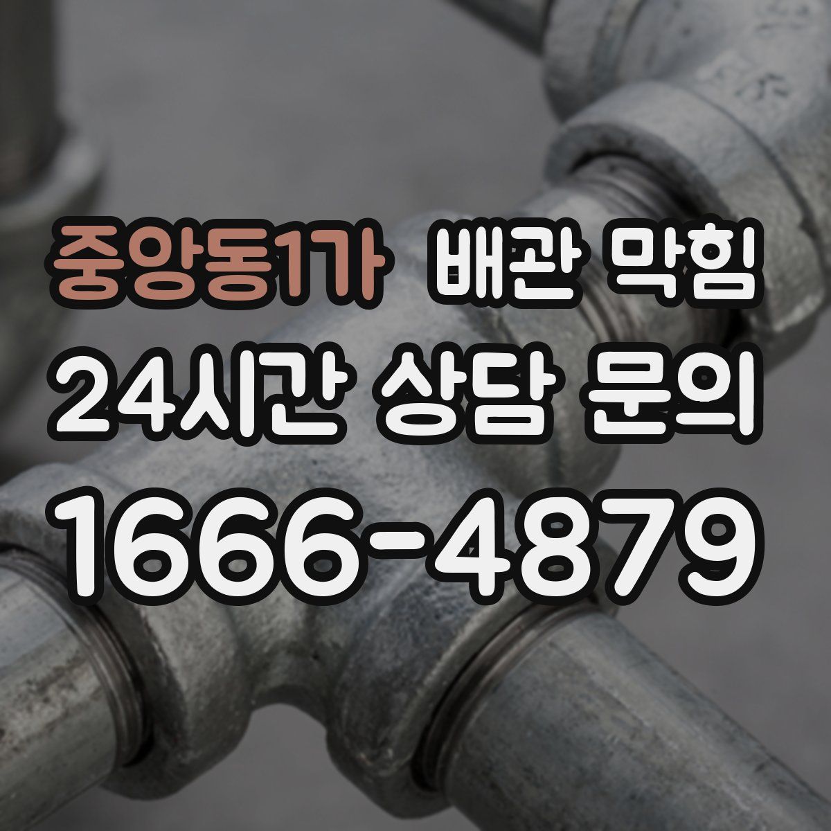 중앙동1가 배관 막힘