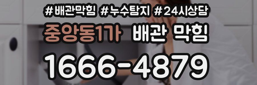 중앙동1가 배관 막힘