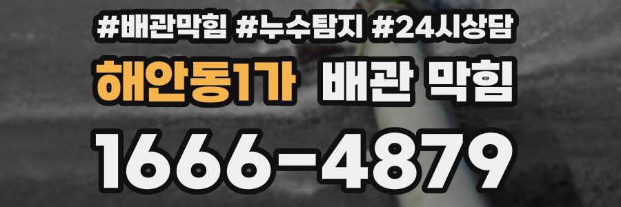 해안동1가 배관 막힘