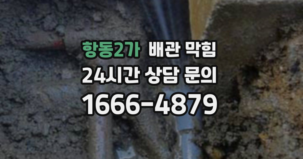 항동2가 배관 막힘