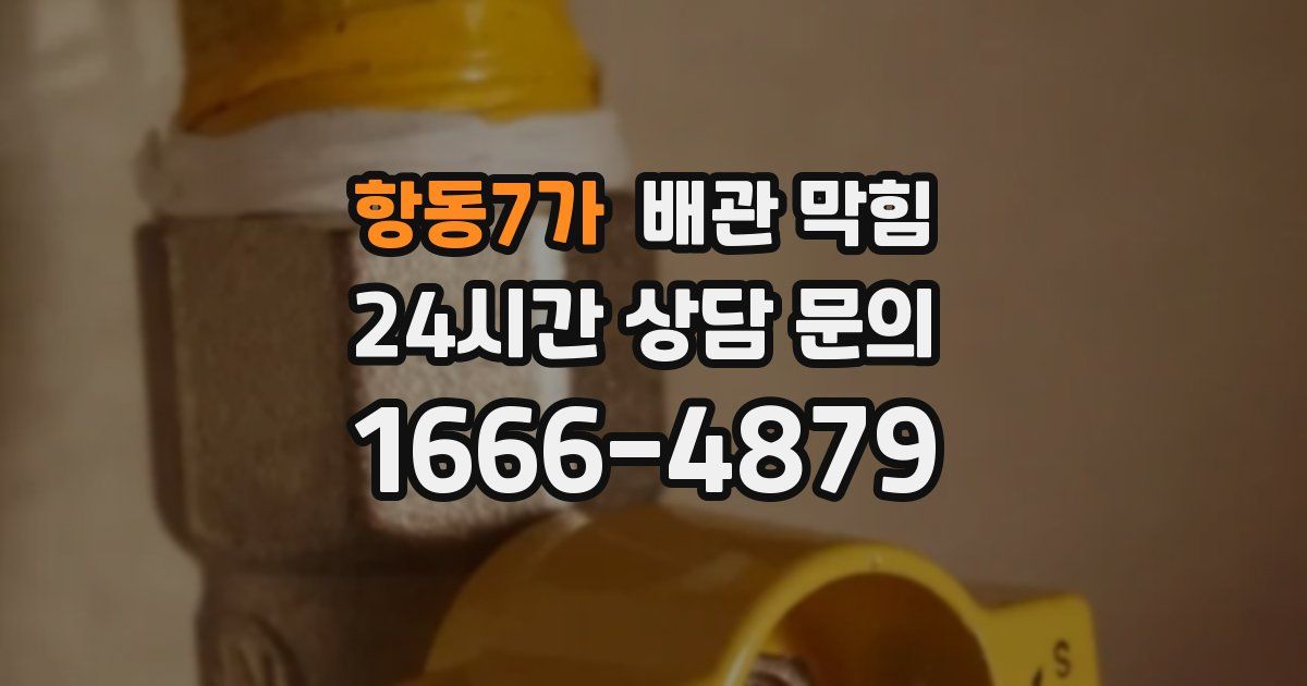 항동7가 배관 막힘